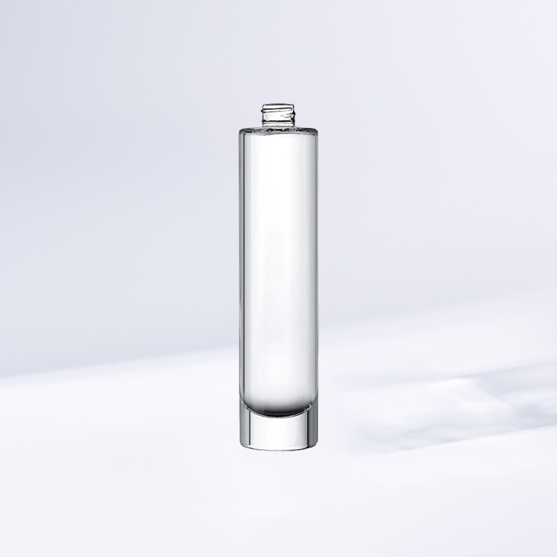 Transparent Long Cylindrical Screw Cap Lotion Bottle 108ml Lightweight